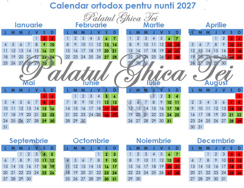 calendar nunti 2027